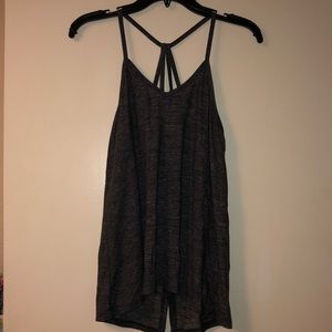 Beyond Yoga Overlap Swing Tank Heather Gray